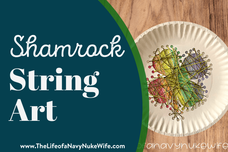 Adorable St. Patrick’s Day Shamrock String Art Craft