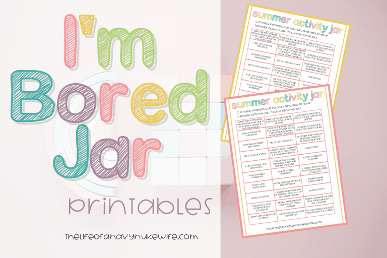 Bored Jar Activity Printables to Spice up your Preschool Activities
