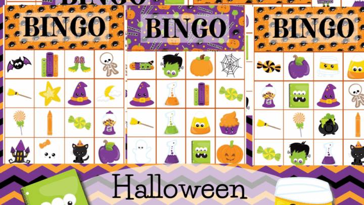 Halloween Preschool Printable Bingo Game