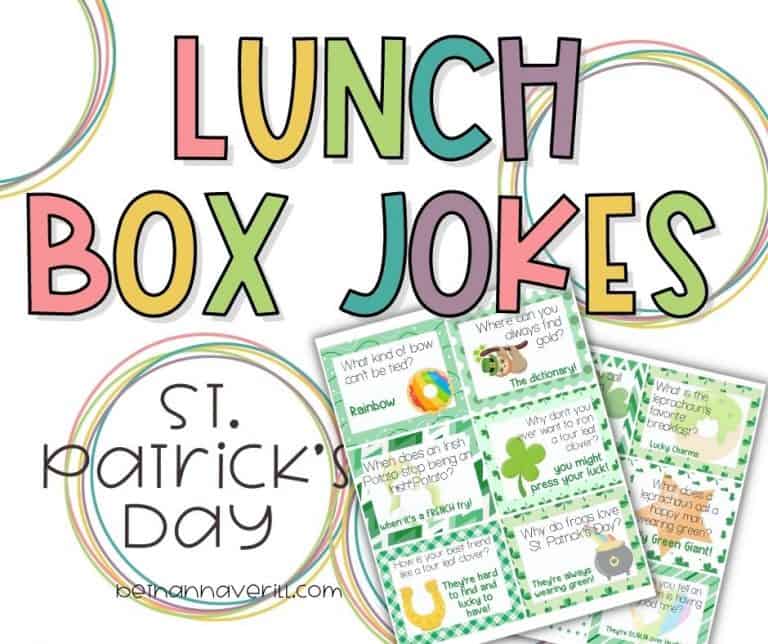 Hilarious St. Patrick’s Day Lunchbox Jokes Printable Set