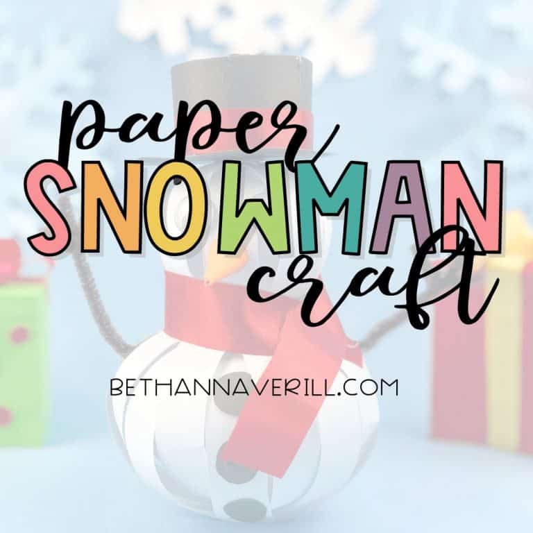 3D Paper Snowman Craft Tutorial for Preschoolers
