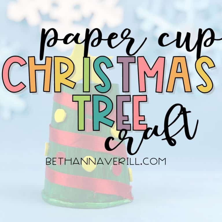 Christmas Tree Paper Cup Craft for Preschoolers