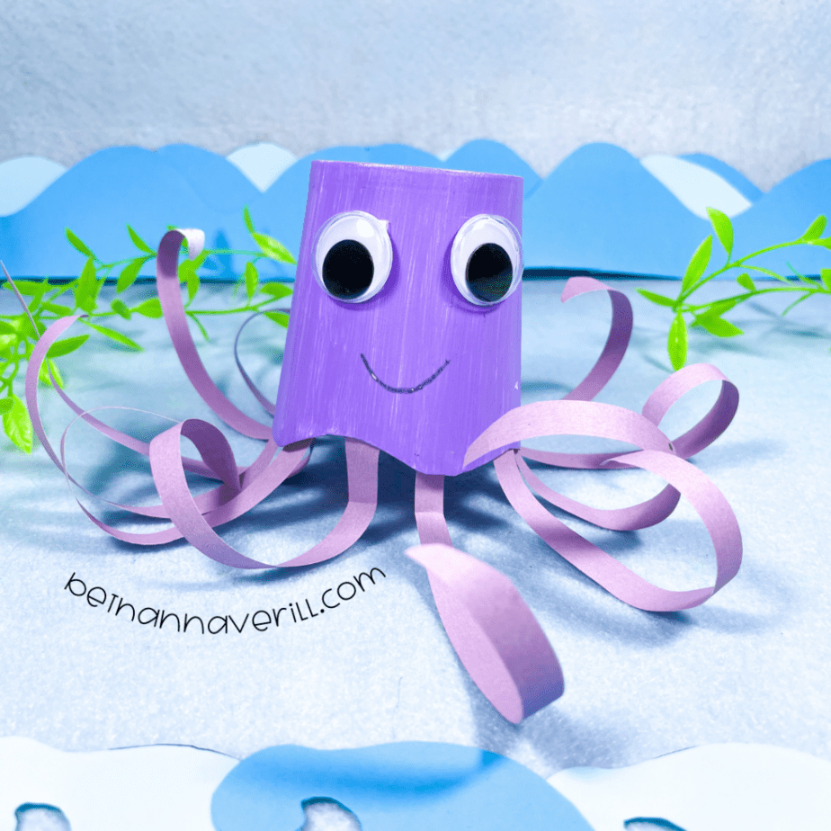 Finished octopus paper cup craft