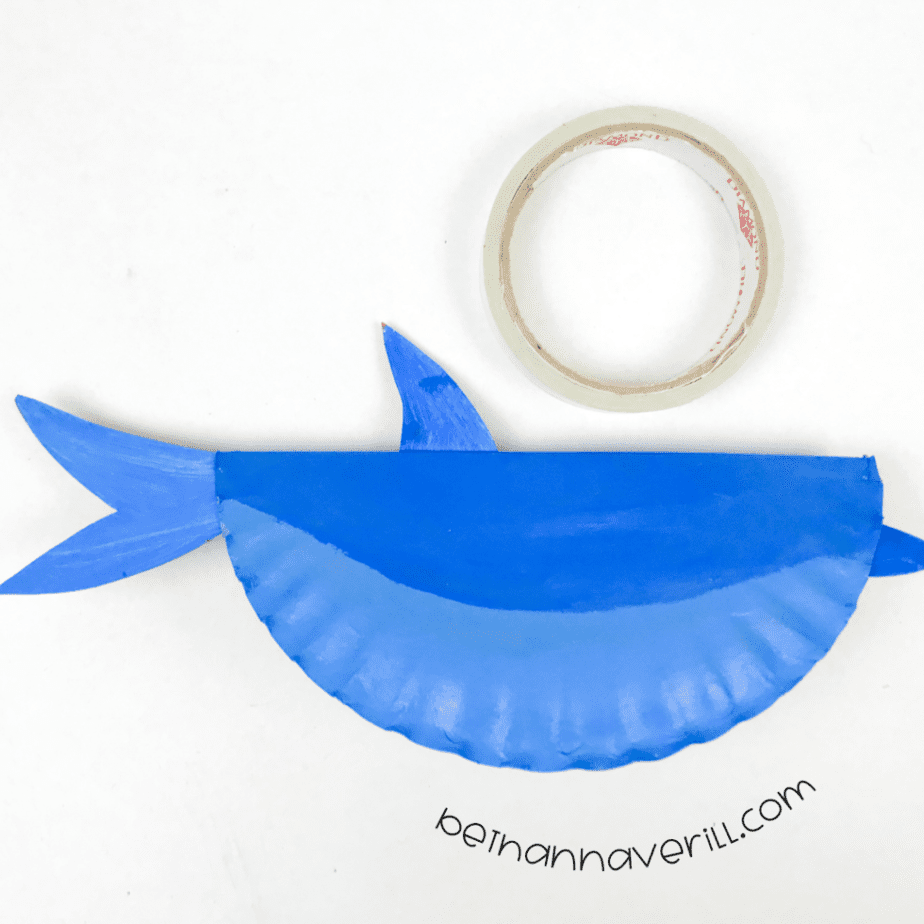Fins attached to the folded blue shark plate