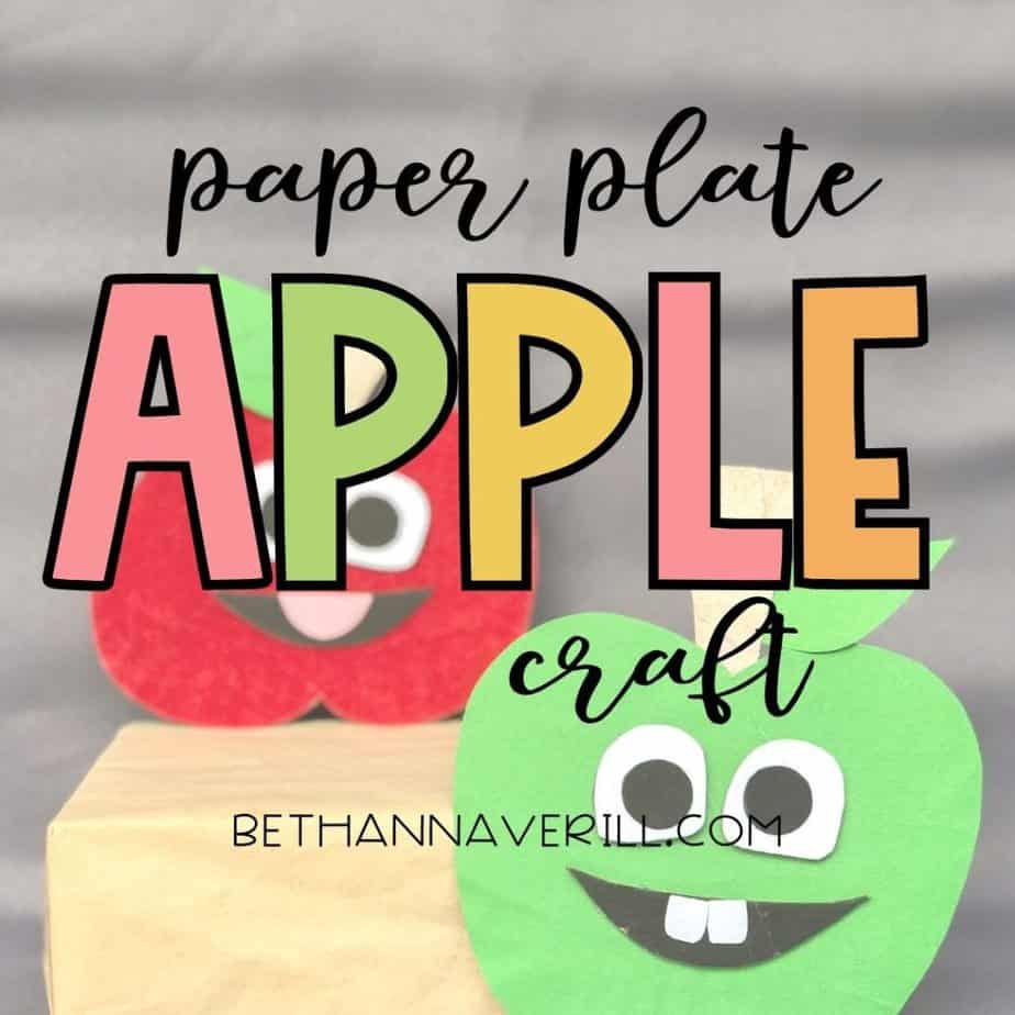 Paper plate apple craft feature image