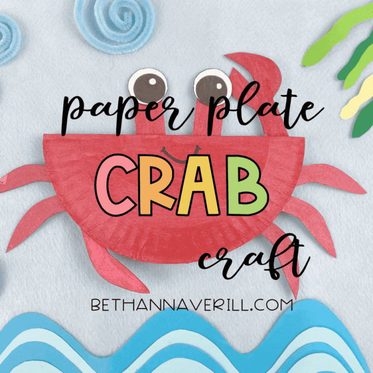 crab paper plate craft for preschoolers