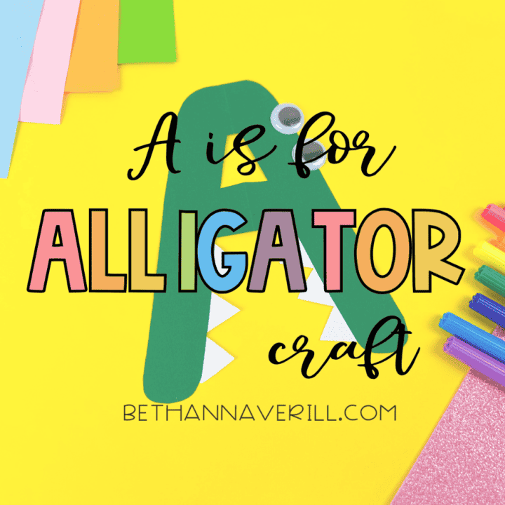 A is for Alligator Preschool Craft