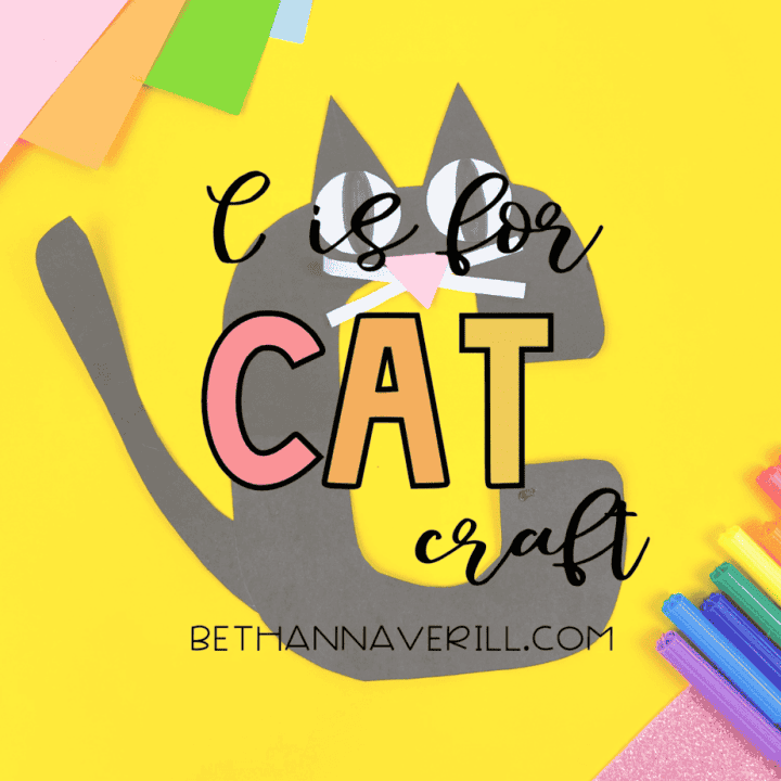 c is for cat craft for preschoolers