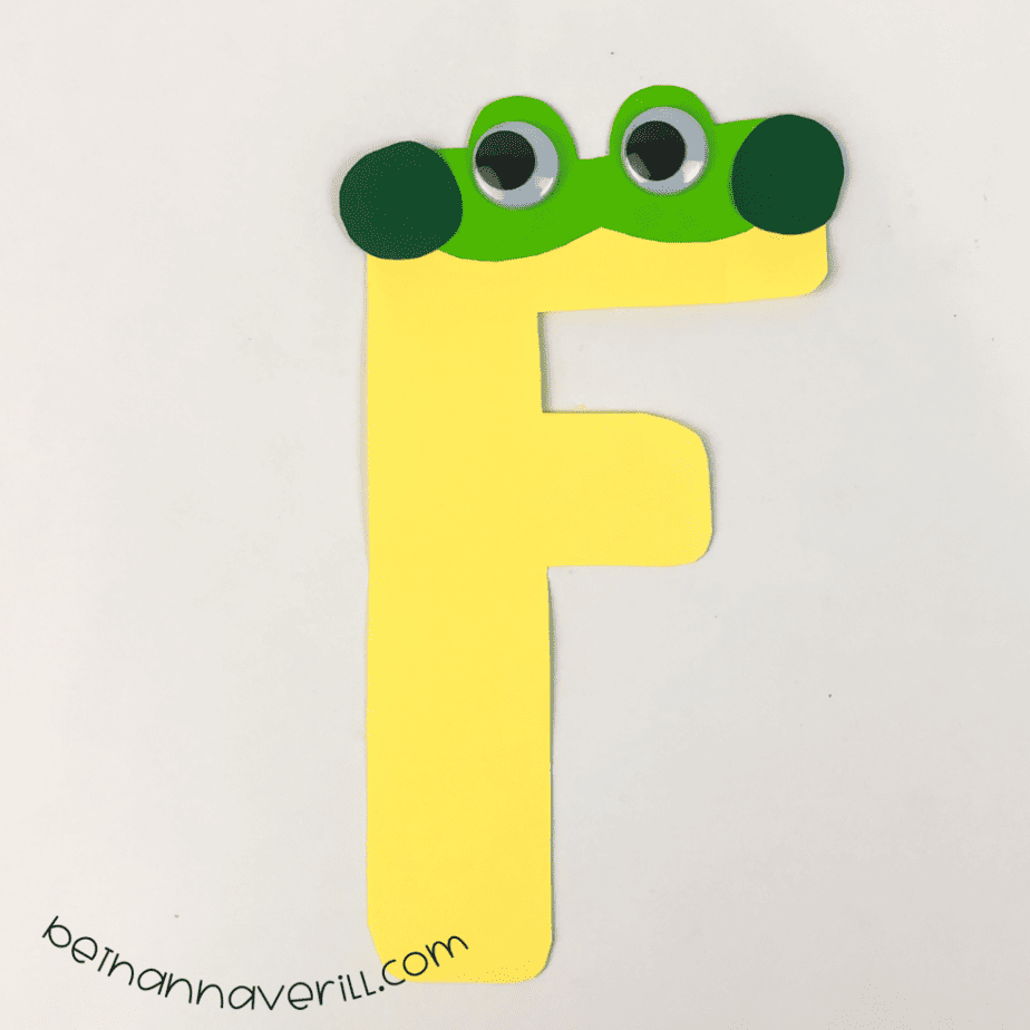 Googly eyes added to the frog F