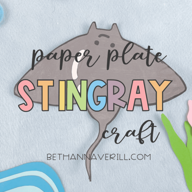 Stingray paper plate craft for preschoolers