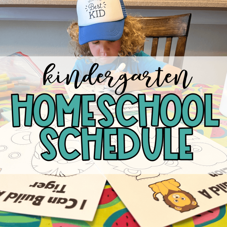 Kindergarten Homeschool Schedule