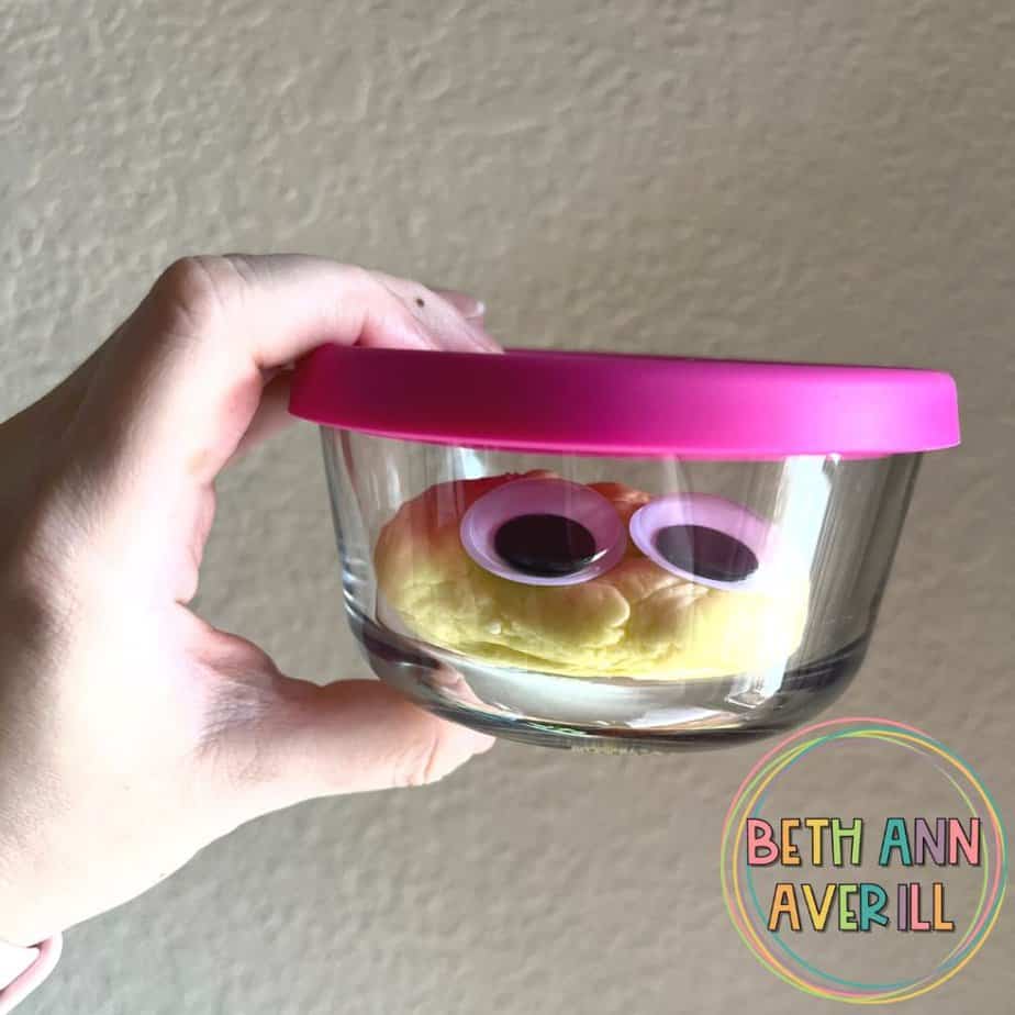 How to store peeps, in a glass container.