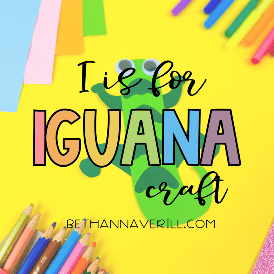 I is for Iguana Preschool Craft