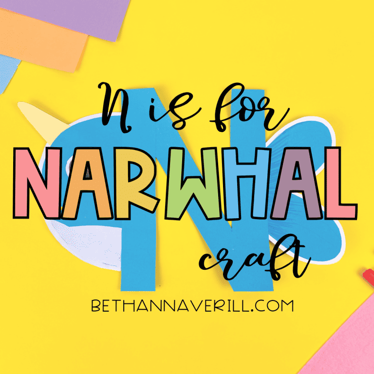 N is for Narwhal Craft for Preschoolers