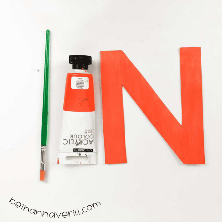 The N is for Nemo template pieces cut out with scissors