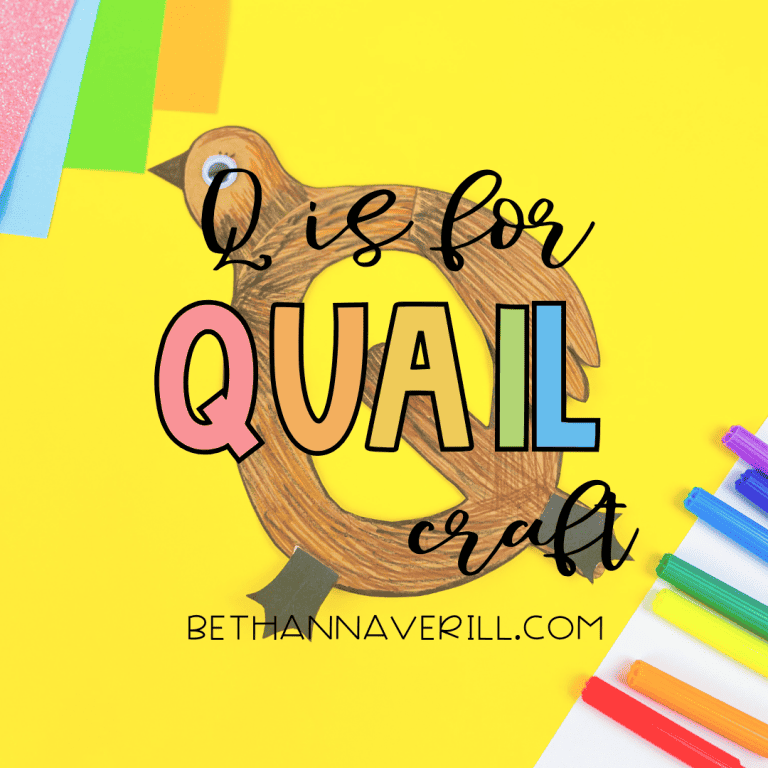 Q is for Quail Craft for Preschoolers