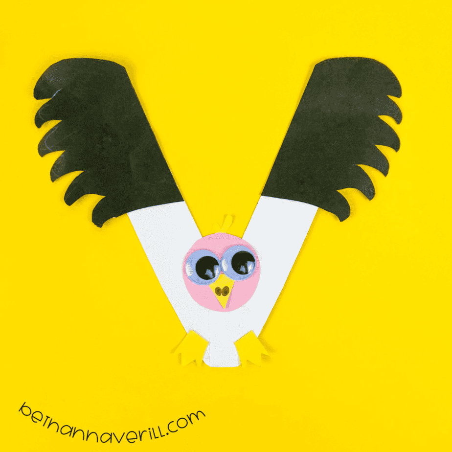 Finished letter V is for Vulture craft
