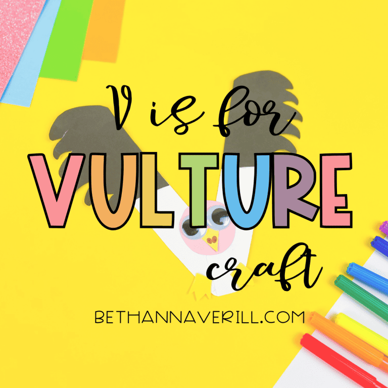V is for Vulture Craft for Preschoolers