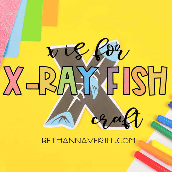 X is for X-Ray Fish Preschool Craft