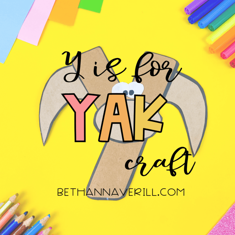 Y is for Yak Craft for Preschoolers