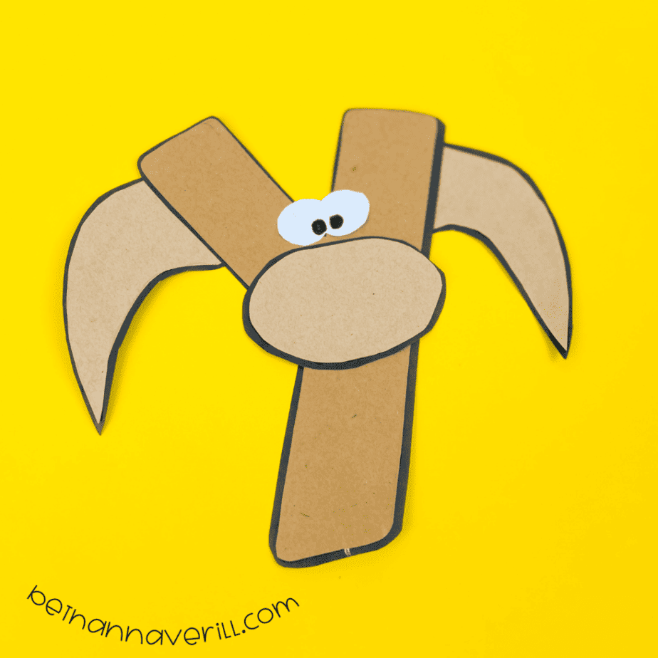 Finished letter Y is for Yak craft