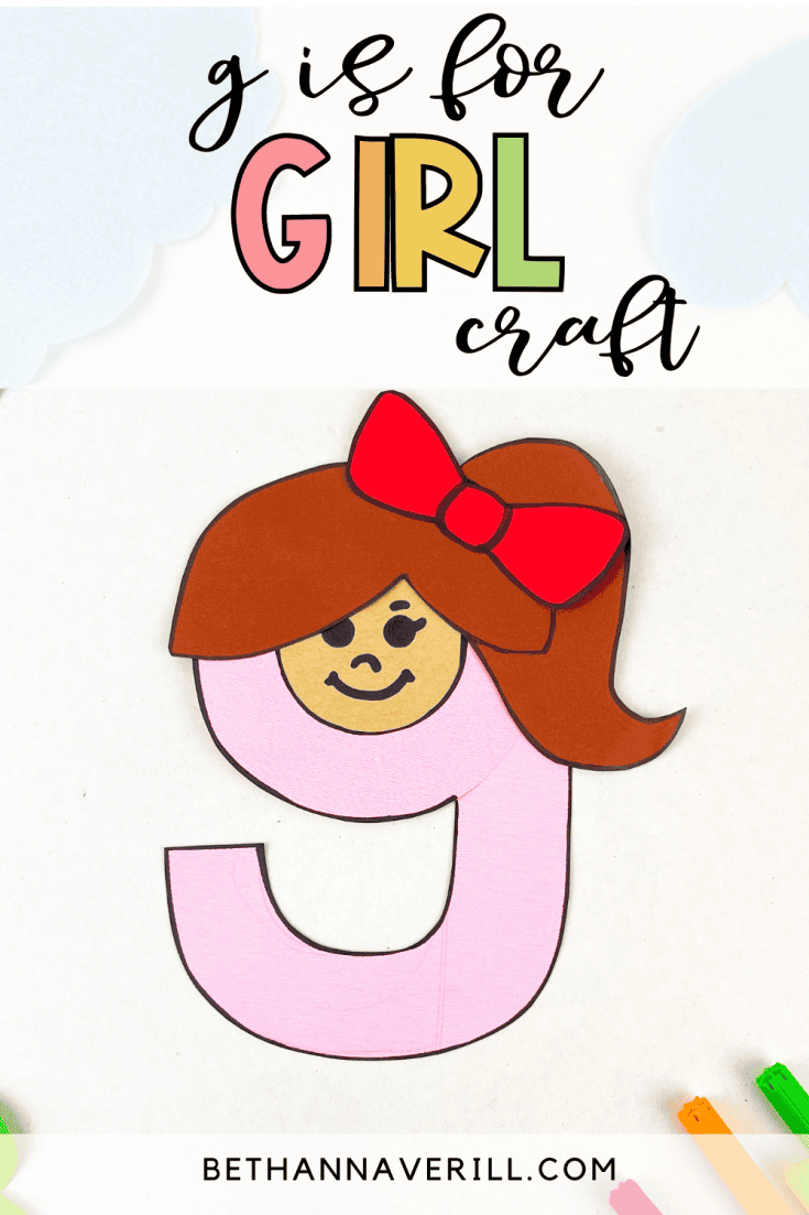 g is for girl craft for preschoolers
