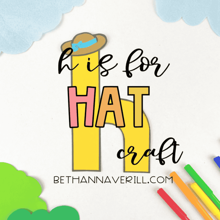 Lowercase h is for Hat Craft for Preschoolers