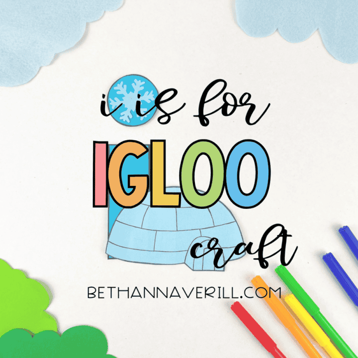 i is for igloo craft for preschoolers