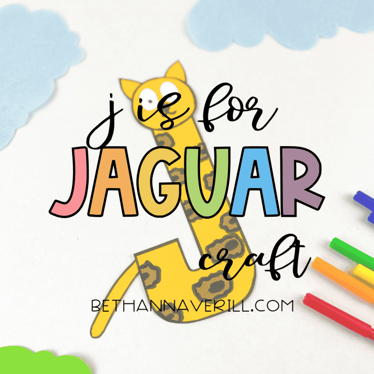 lowercase j for Jaguar Craft for Preschoolers