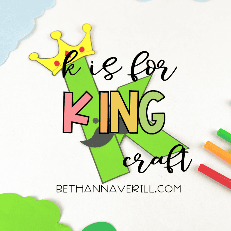 Lowercase k is for King Craft for Preschoolers
