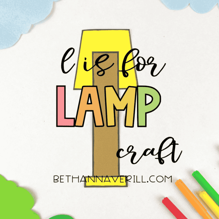 l is for lamp craft for preschoolers