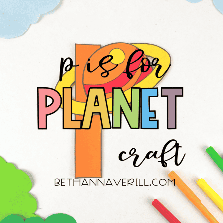 p is for Planet craft for preschoolers