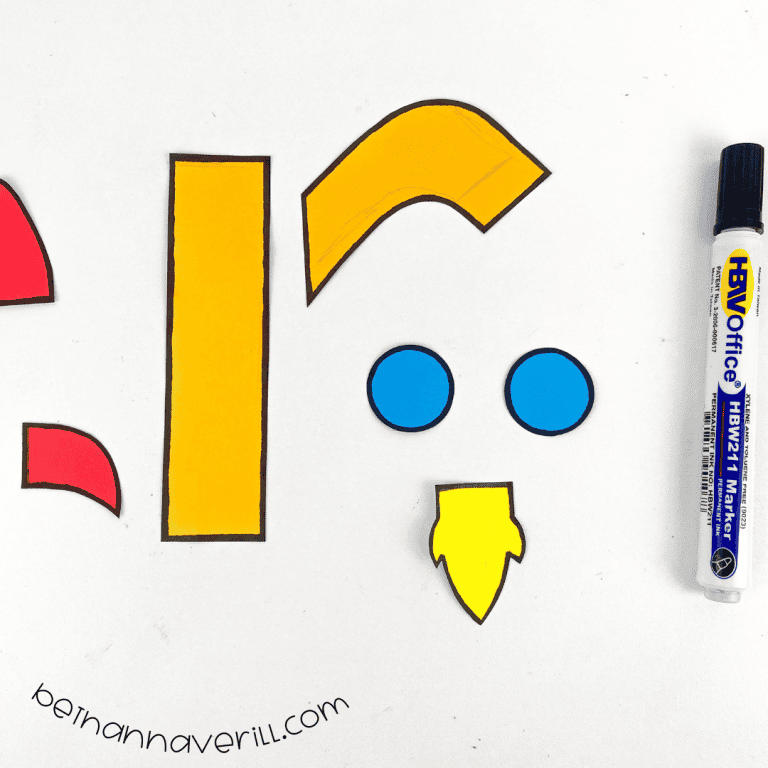 Lowercase r is for Rocket Craft for Preschoolers | Beth Ann Averill