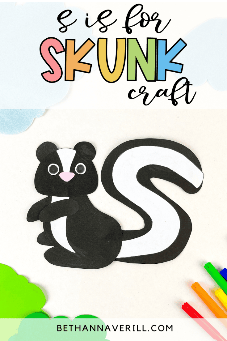s is for skunk craft for preschoolers