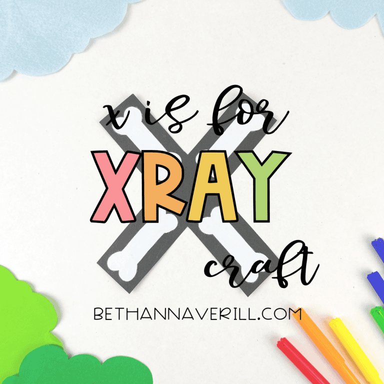 Lowercase x is for X-Ray Craft for Preschoolers