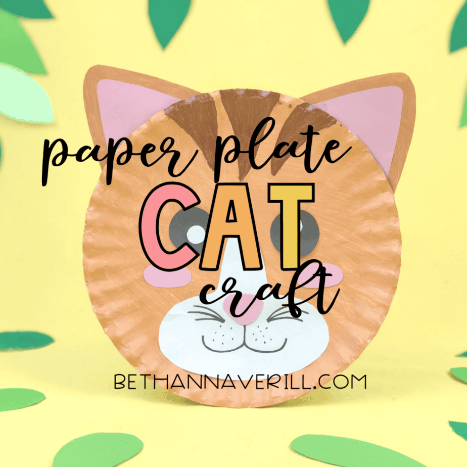 Paper plate cat craft