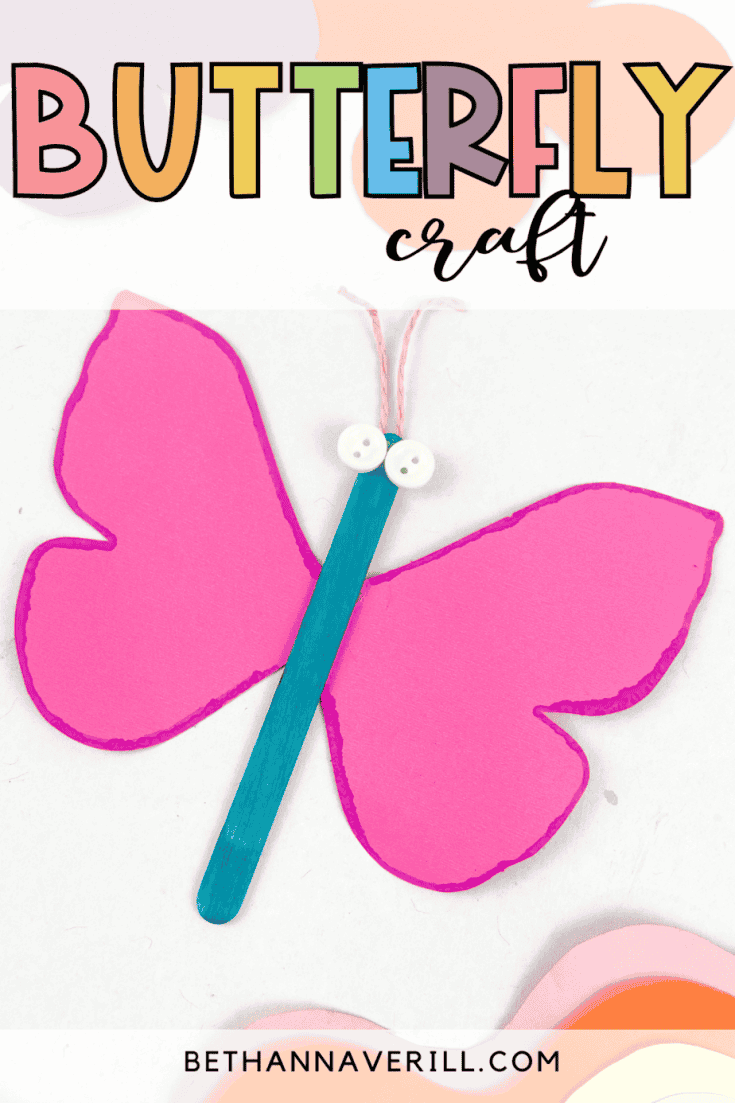 Stick Puppet Butterfly Craft