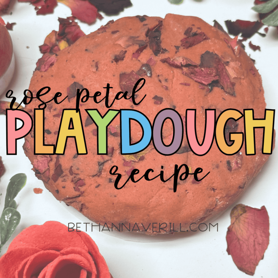 rose petal playdough recipe
