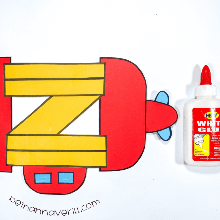 Lowercase Z is for Zeppelin Craft for Preschoolers | Beth Ann Averill