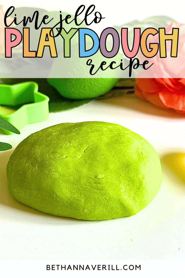 DIY Lime Jello Playdough
