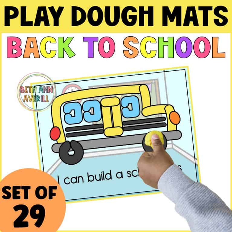 How Back to School Preschool Play Dough Mats Can Make a Fun Transitional Activity