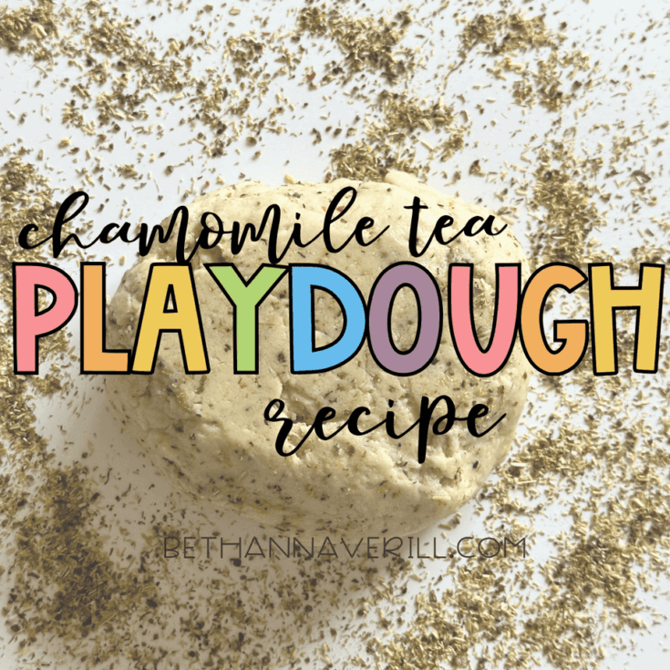 chamomile playdough cooked in tea