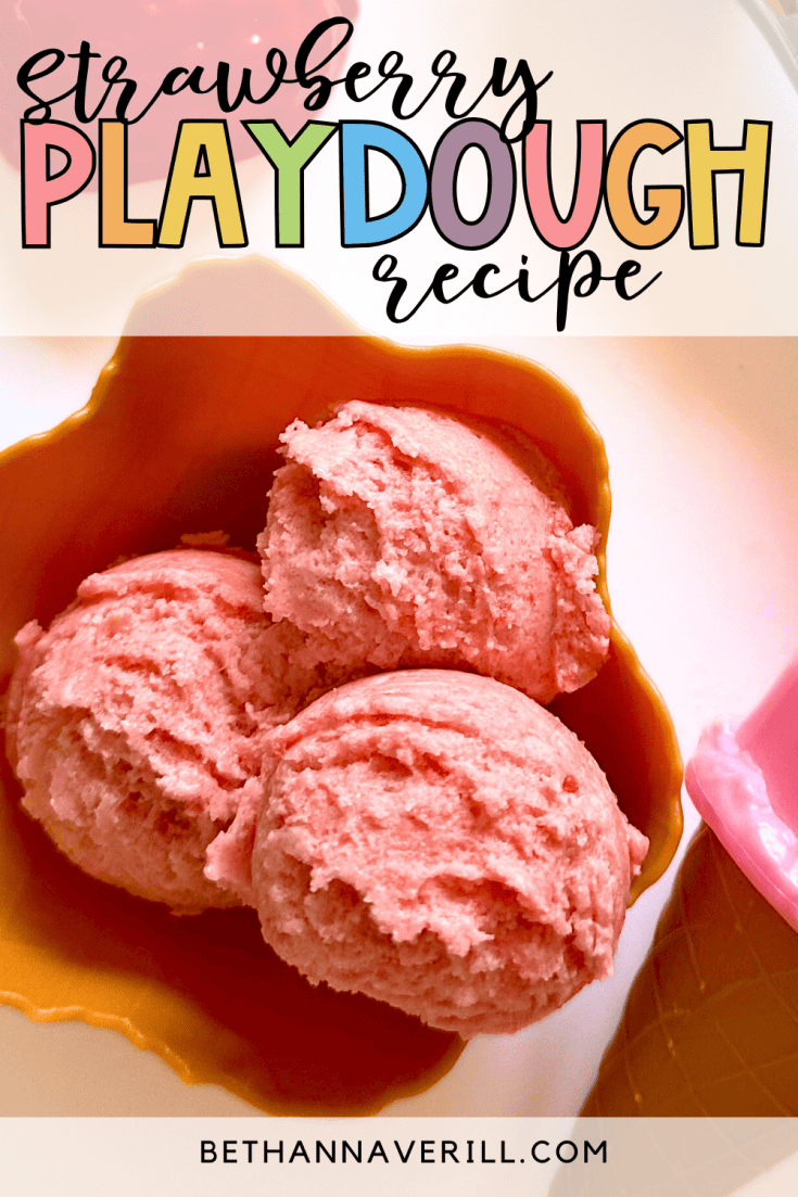 diy strawberry jello playdough no cook