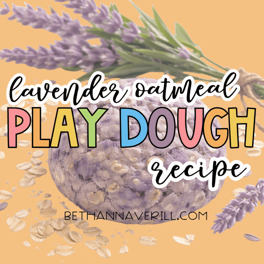 lavender oatmeal playdough recipe