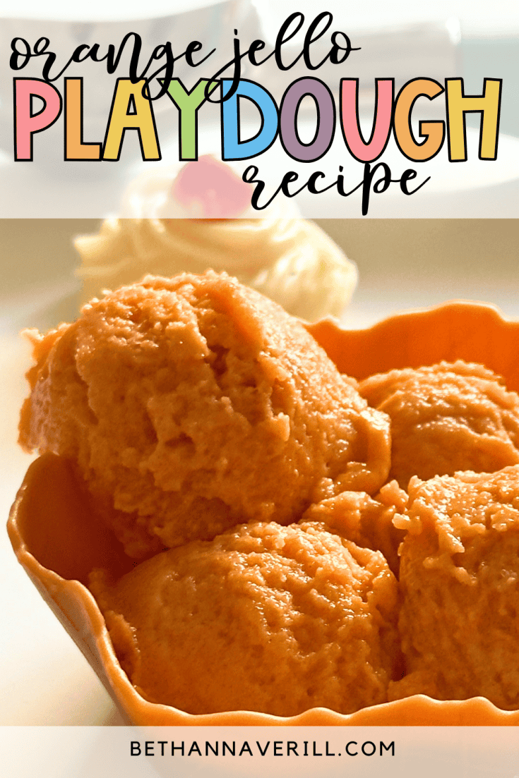 homemade orange playdough