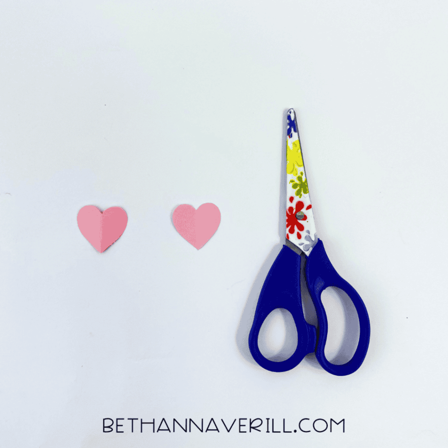 Small pink paper hearts