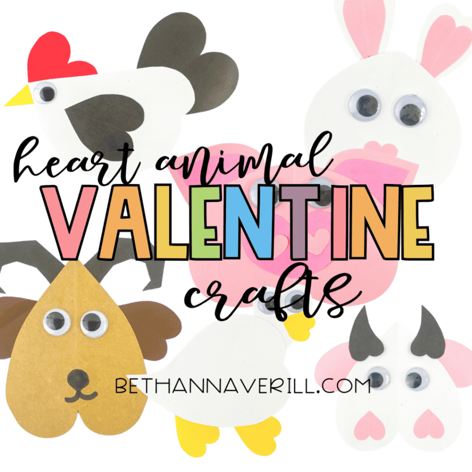 heart animal valentines crafts