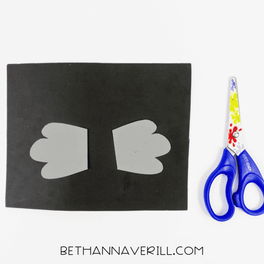 White paper wings cut out