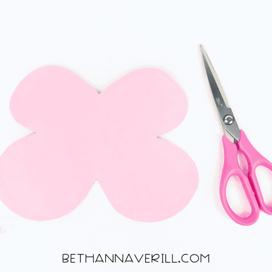 Pink foam butterfly wings cut out