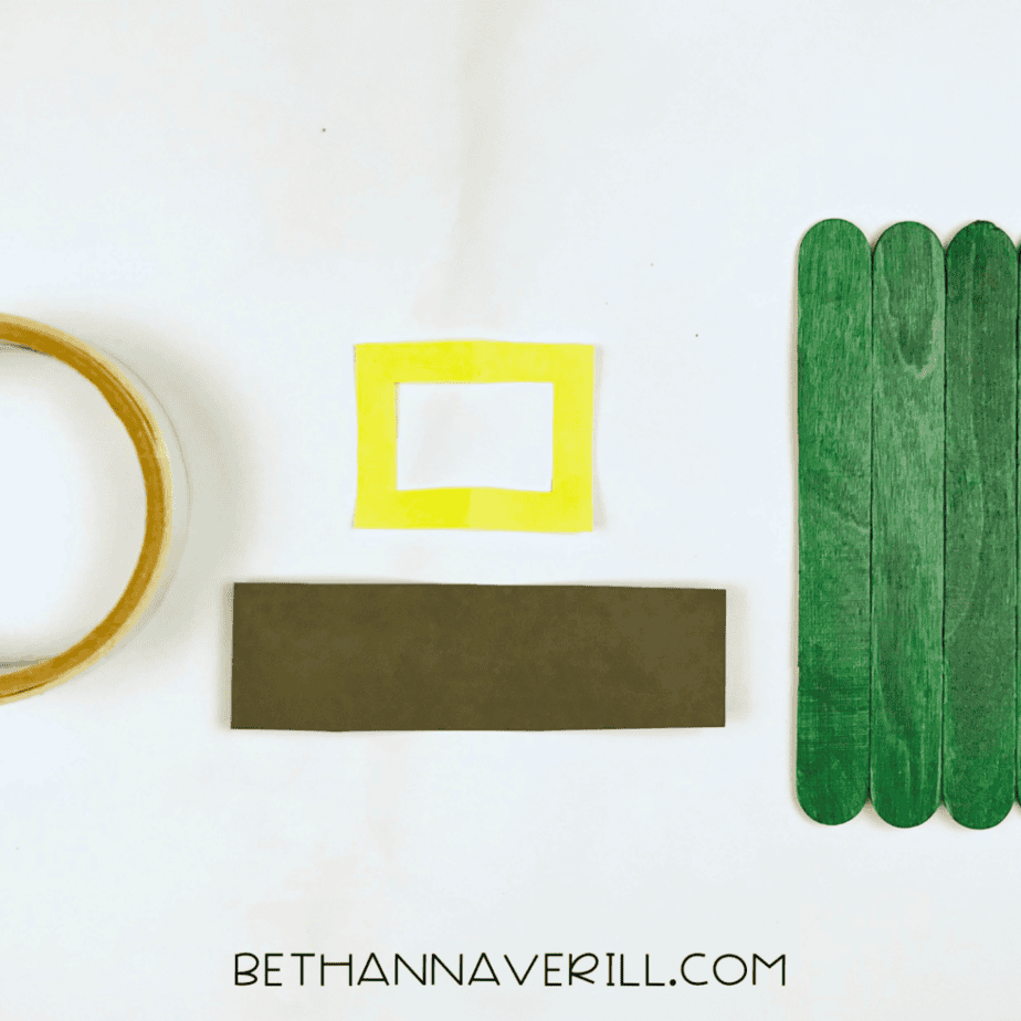 Black paper band and yellow paper buckle cut out